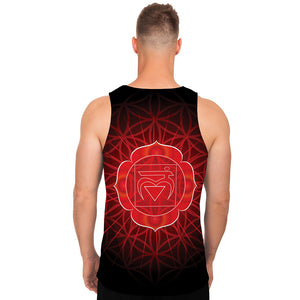 Muladhara Chakra Spiritual Print Men's Tank Top