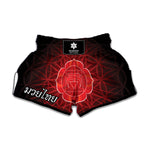 Muladhara Chakra Spiritual Print Muay Thai Boxing Shorts