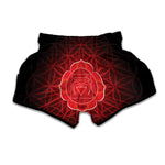 Muladhara Chakra Spiritual Print Muay Thai Boxing Shorts
