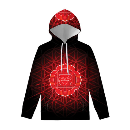 Muladhara Chakra Spiritual Print Pullover Hoodie