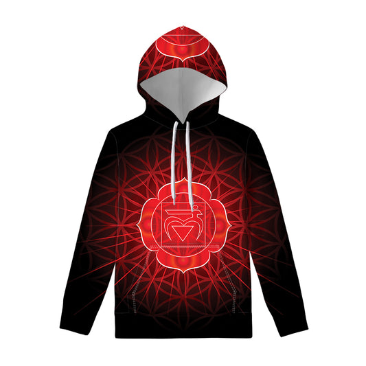 Muladhara Chakra Spiritual Print Pullover Hoodie