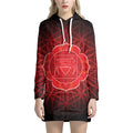 Muladhara Chakra Spiritual Print Pullover Hoodie Dress