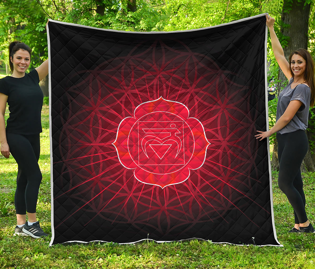 Muladhara Chakra Spiritual Print Quilt