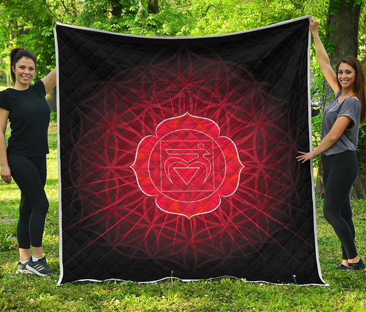 Muladhara Chakra Spiritual Print Quilt