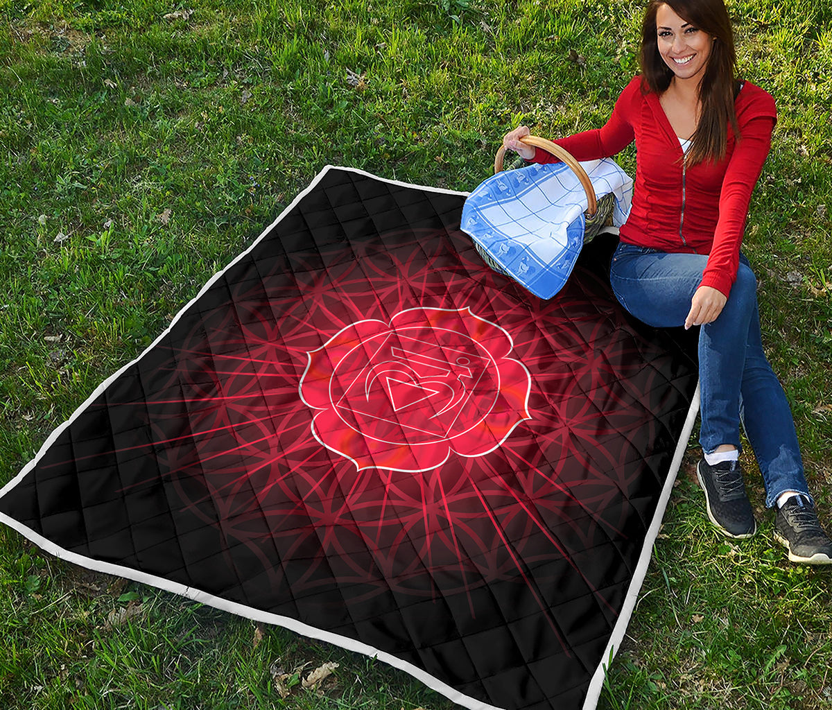Muladhara Chakra Spiritual Print Quilt