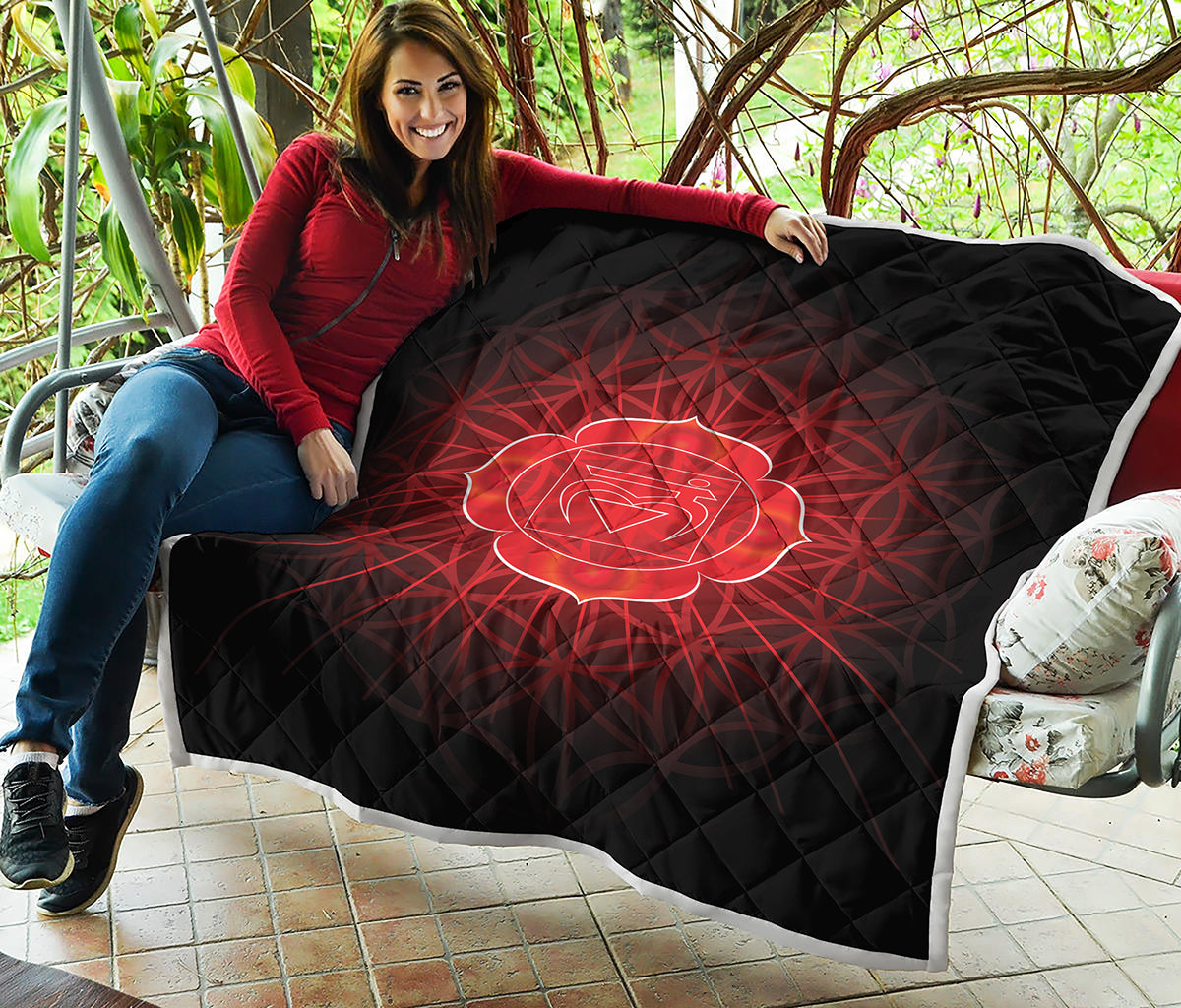 Muladhara Chakra Spiritual Print Quilt