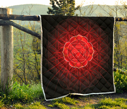 Muladhara Chakra Spiritual Print Quilt