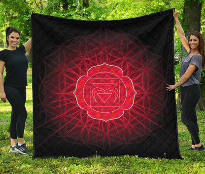 Muladhara Chakra Spiritual Print Quilt