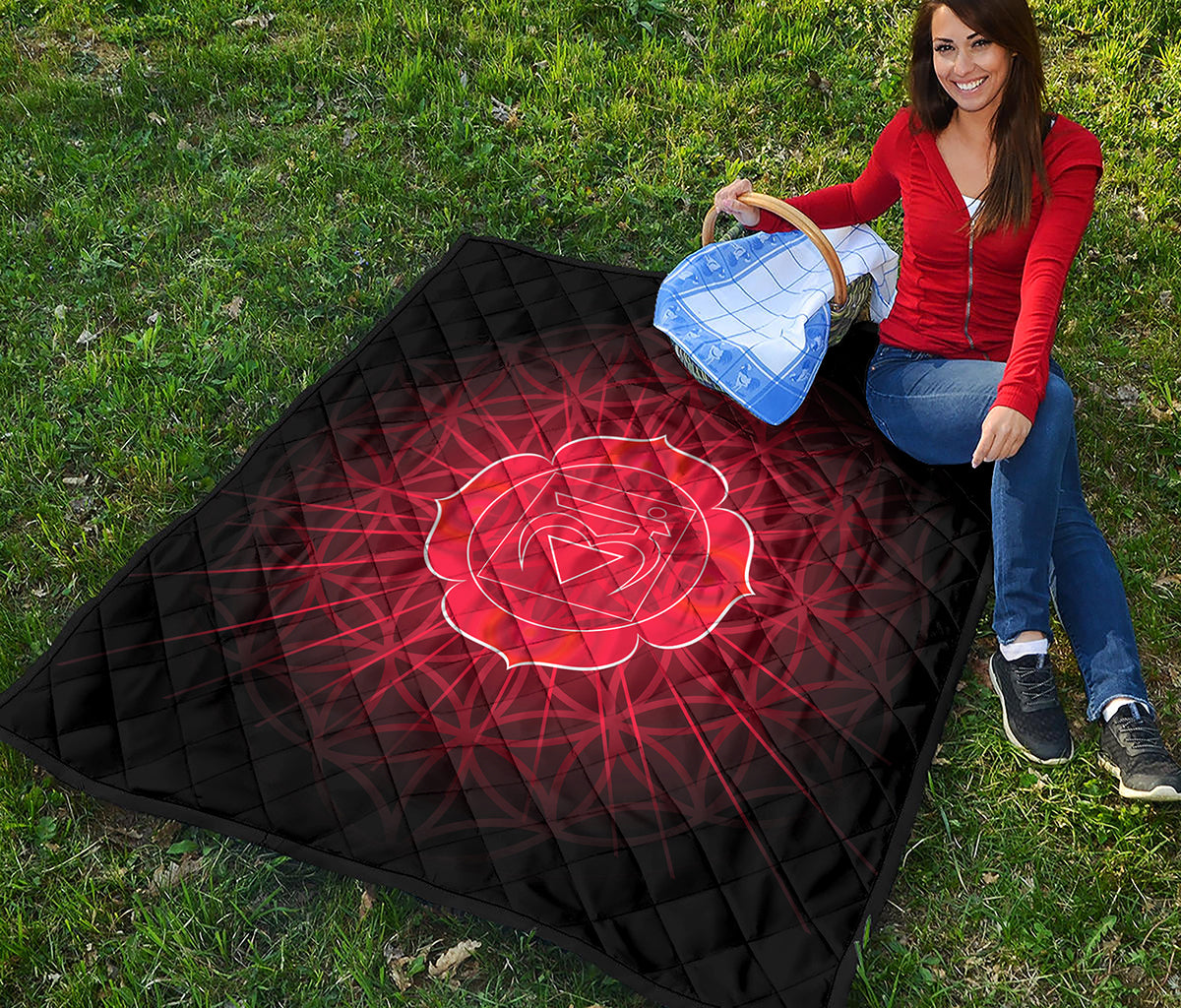Muladhara Chakra Spiritual Print Quilt