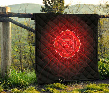 Muladhara Chakra Spiritual Print Quilt