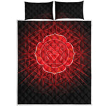 Muladhara Chakra Spiritual Print Quilt Bed Set
