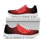 Muladhara Chakra Spiritual Print White Sneakers