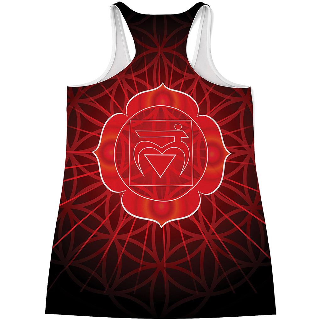 Muladhara Chakra Spiritual Print Women's Racerback Tank Top