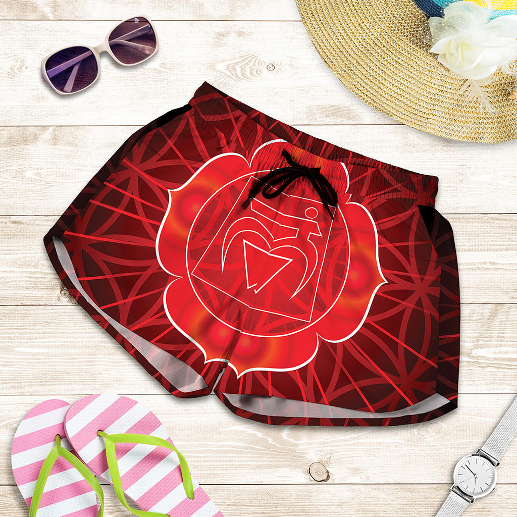 Muladhara Chakra Spiritual Print Women's Shorts