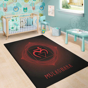 Muladhara Chakra Symbol Print Area Rug