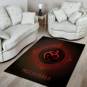 Muladhara Chakra Symbol Print Area Rug