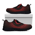 Muladhara Chakra Symbol Print Black Running Shoes
