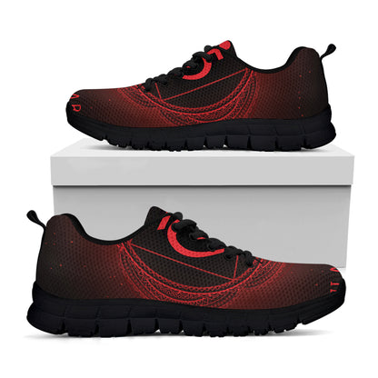 Muladhara Chakra Symbol Print Black Sneakers