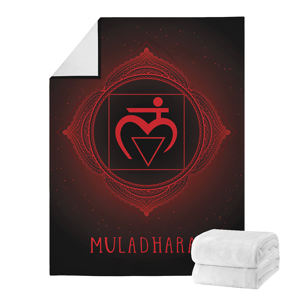Muladhara Chakra Symbol Print Blanket