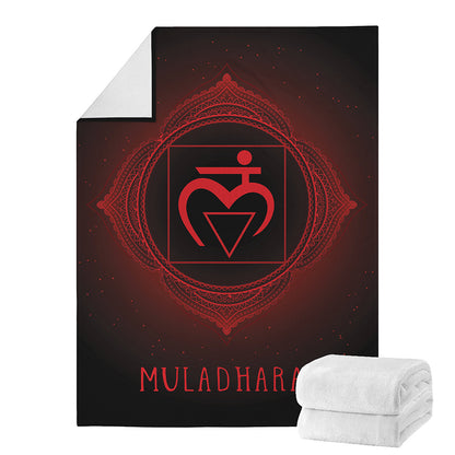 Muladhara Chakra Symbol Print Blanket