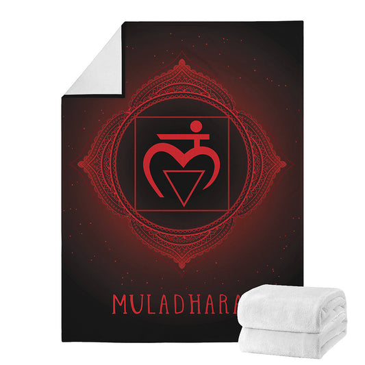Muladhara Chakra Symbol Print Blanket