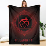 Muladhara Chakra Symbol Print Blanket