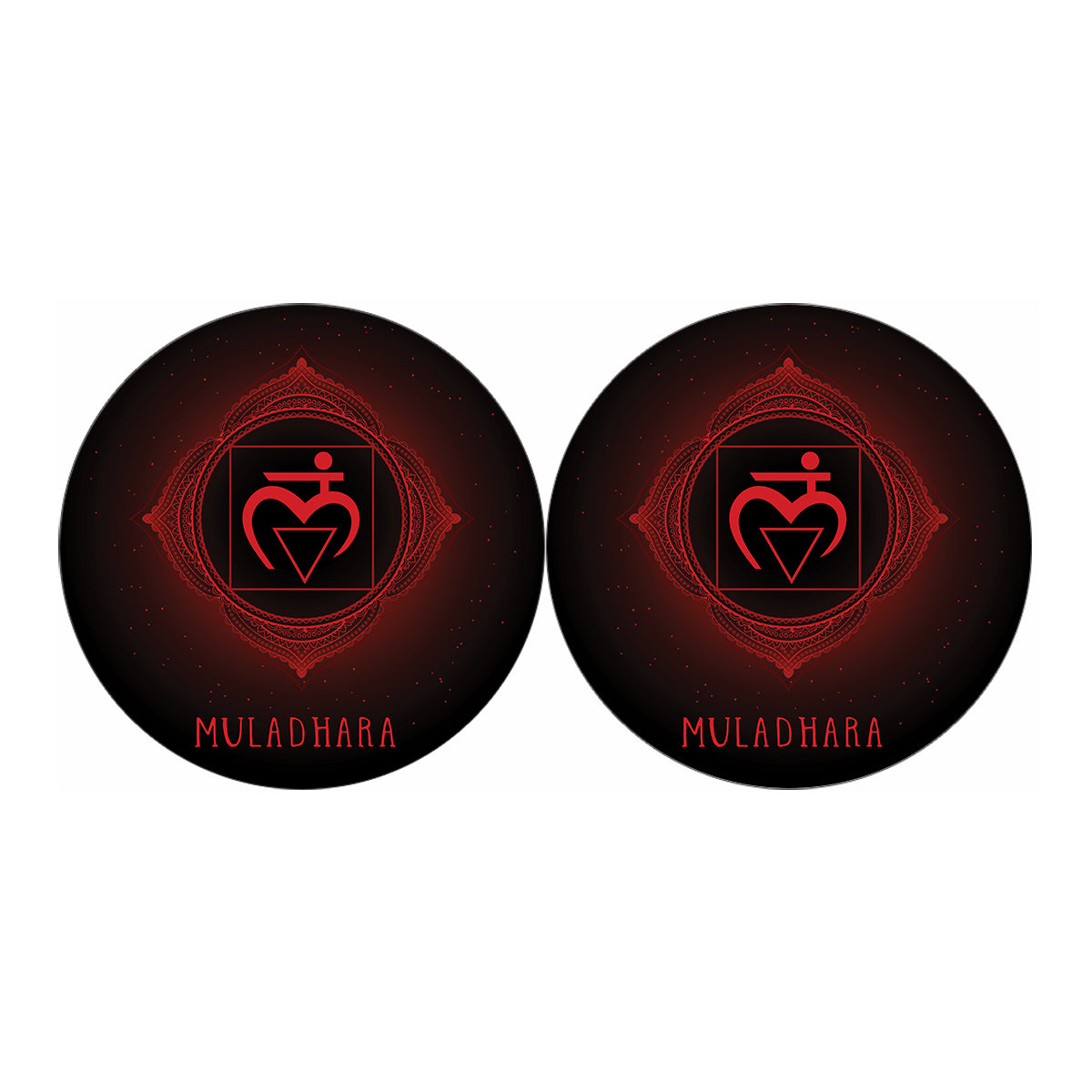 Muladhara Chakra Symbol Print Car Coasters