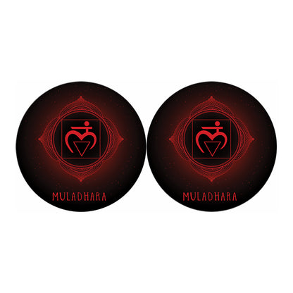 Muladhara Chakra Symbol Print Car Coasters
