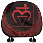 Muladhara Chakra Symbol Print Car Headrest Covers