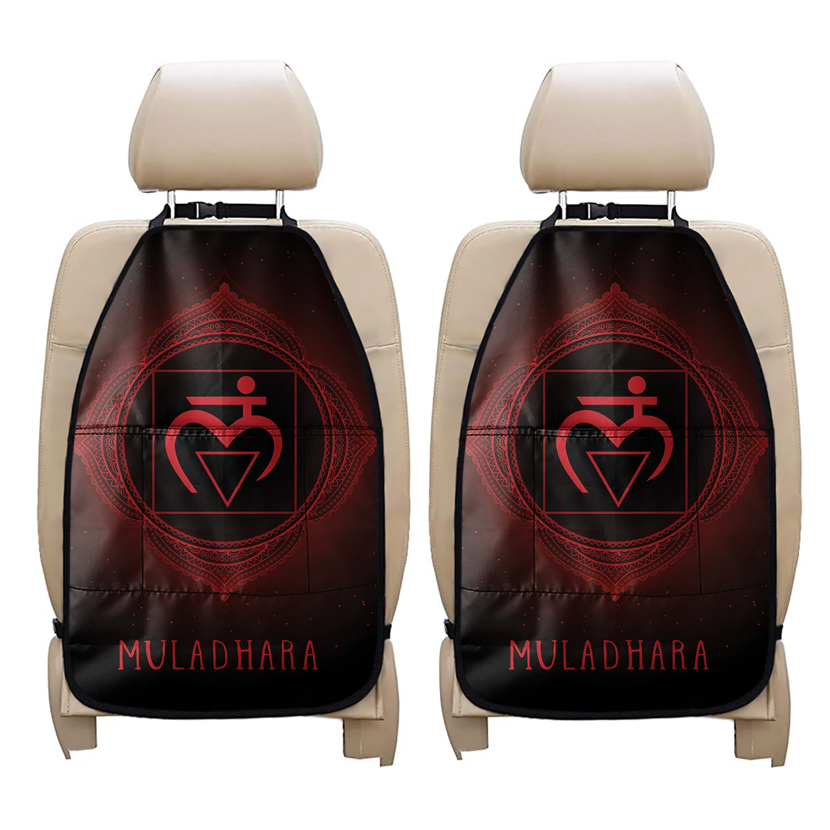 Muladhara Chakra Symbol Print Car Seat Organizers