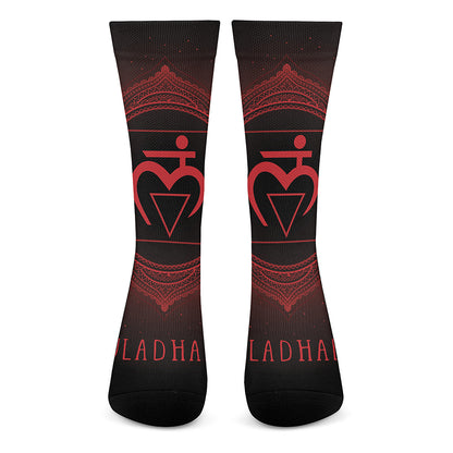Muladhara Chakra Symbol Print Crew Socks