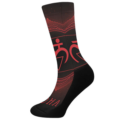 Muladhara Chakra Symbol Print Crew Socks
