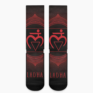 Muladhara Chakra Symbol Print Crew Socks