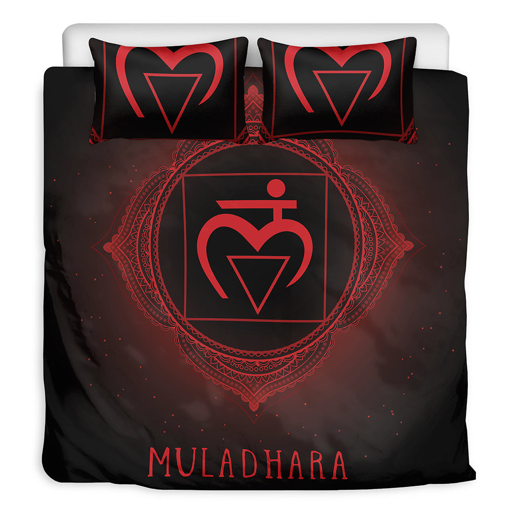 Muladhara Chakra Symbol Print Duvet Cover Bedding Set