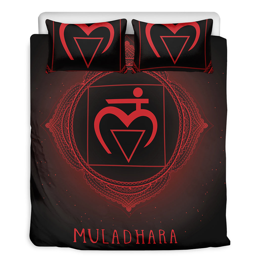 Muladhara Chakra Symbol Print Duvet Cover Bedding Set