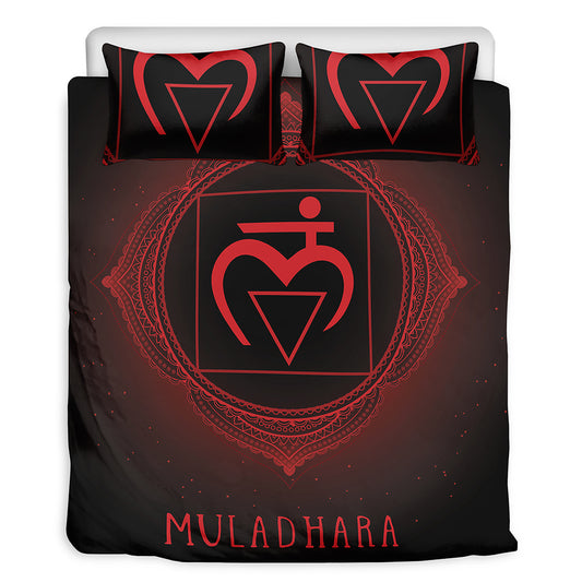 Muladhara Chakra Symbol Print Duvet Cover Bedding Set