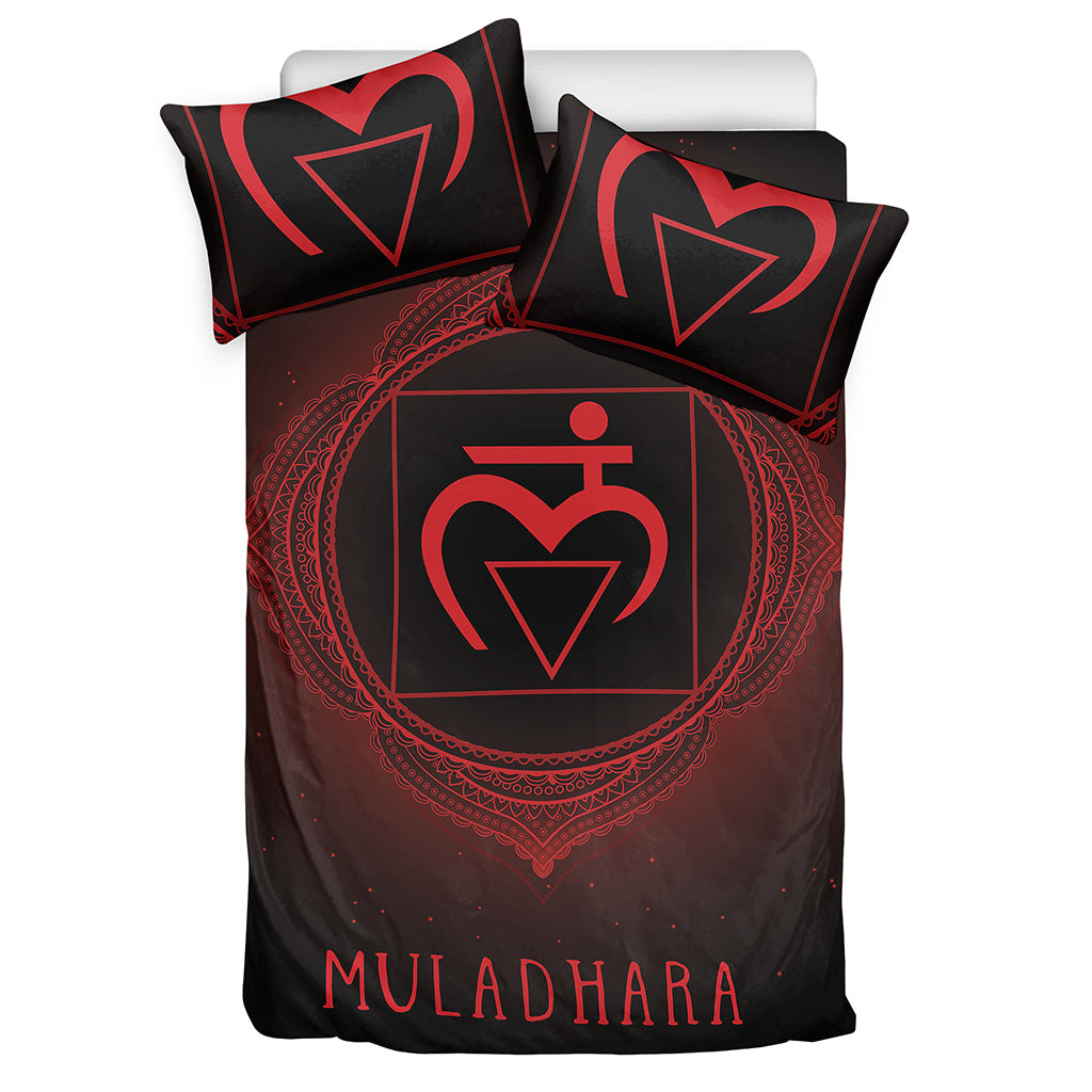 Muladhara Chakra Symbol Print Duvet Cover Bedding Set