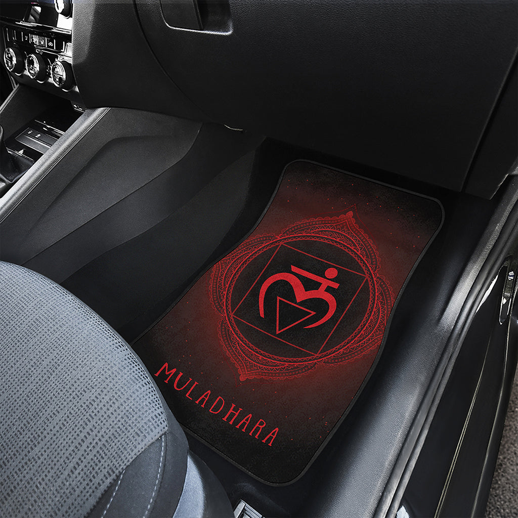 Muladhara Chakra Symbol Print Front and Back Car Floor Mats