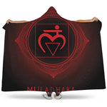 Muladhara Chakra Symbol Print Hooded Blanket