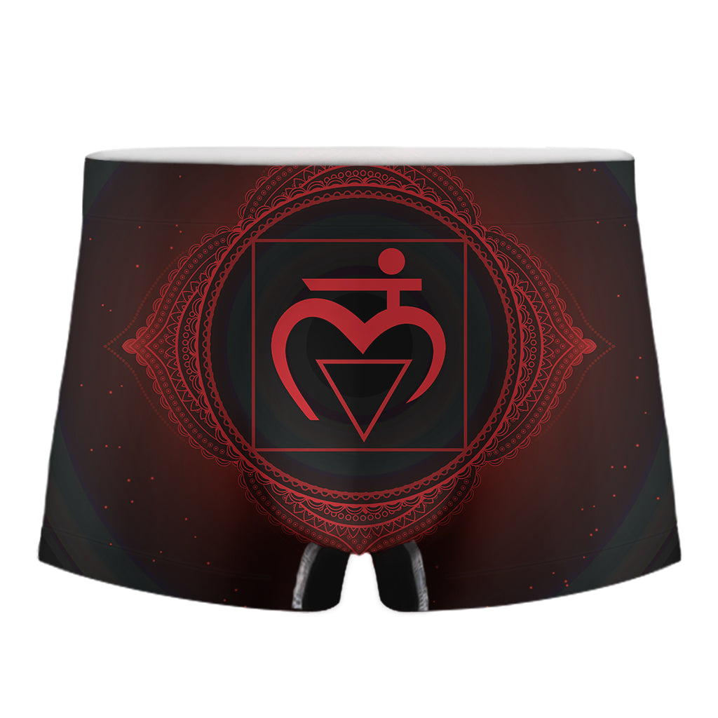Muladhara Chakra Symbol Print Men's Boxer Briefs