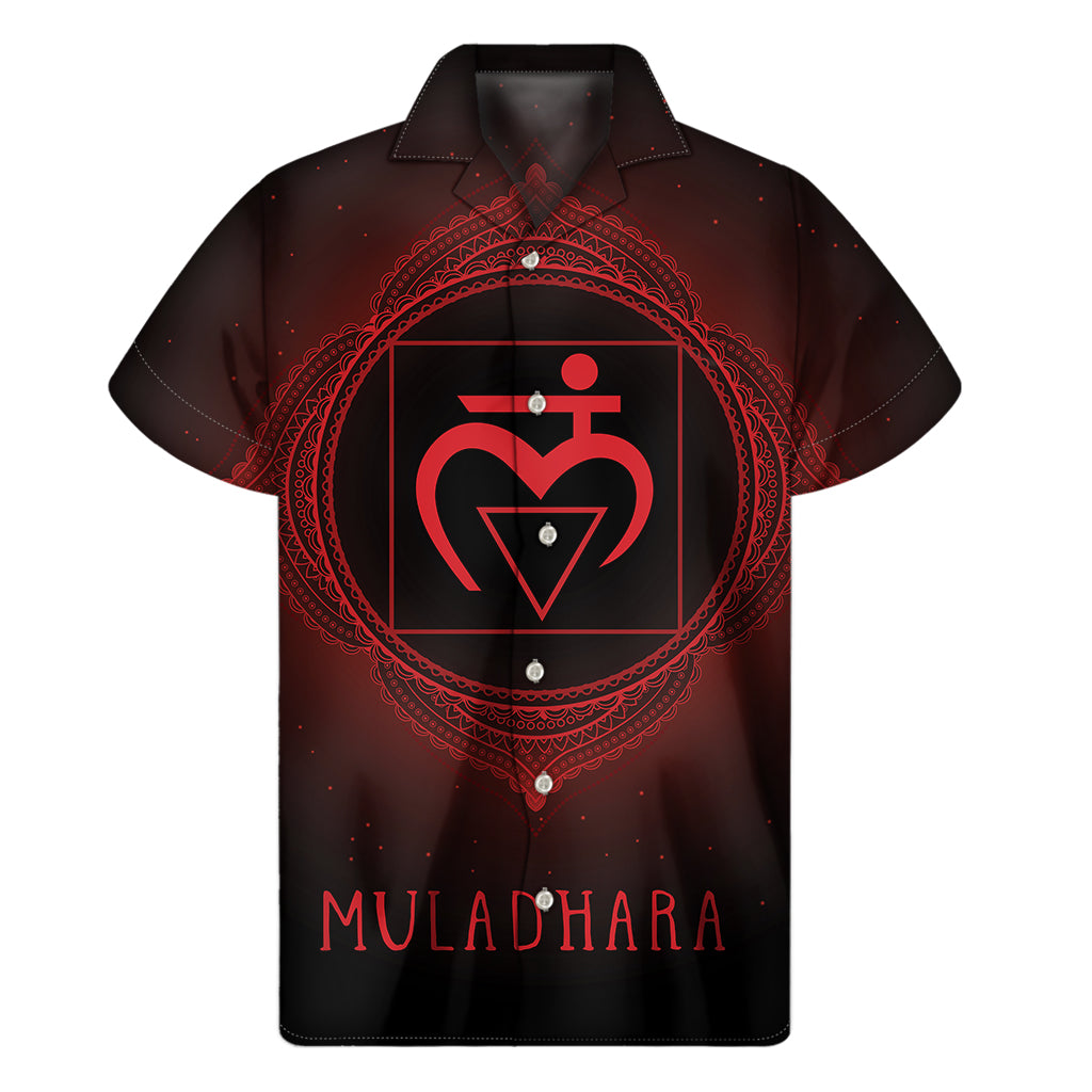 Muladhara Chakra Symbol Print Men's Short Sleeve Shirt