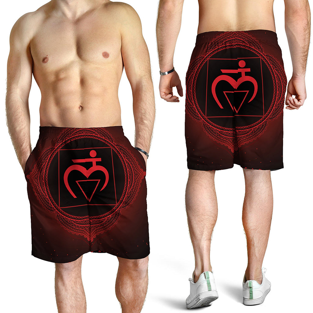 Muladhara Chakra Symbol Print Men's Shorts