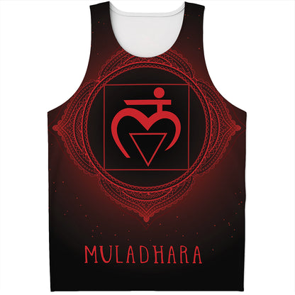 Muladhara Chakra Symbol Print Men's Tank Top