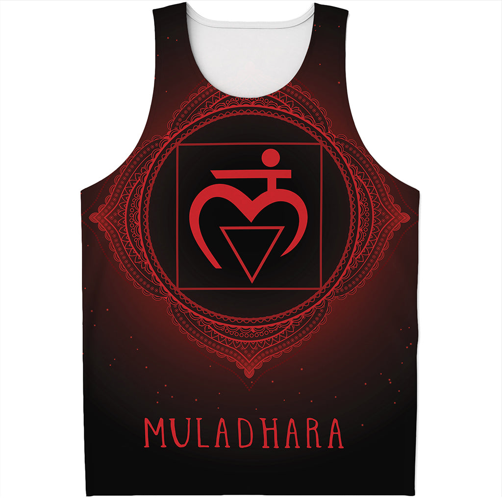 Muladhara Chakra Symbol Print Men's Tank Top