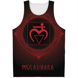 Muladhara Chakra Symbol Print Men's Tank Top