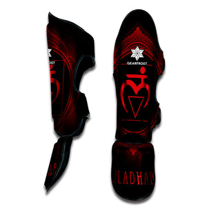 Muladhara Chakra Symbol Print Muay Thai Shin Guard