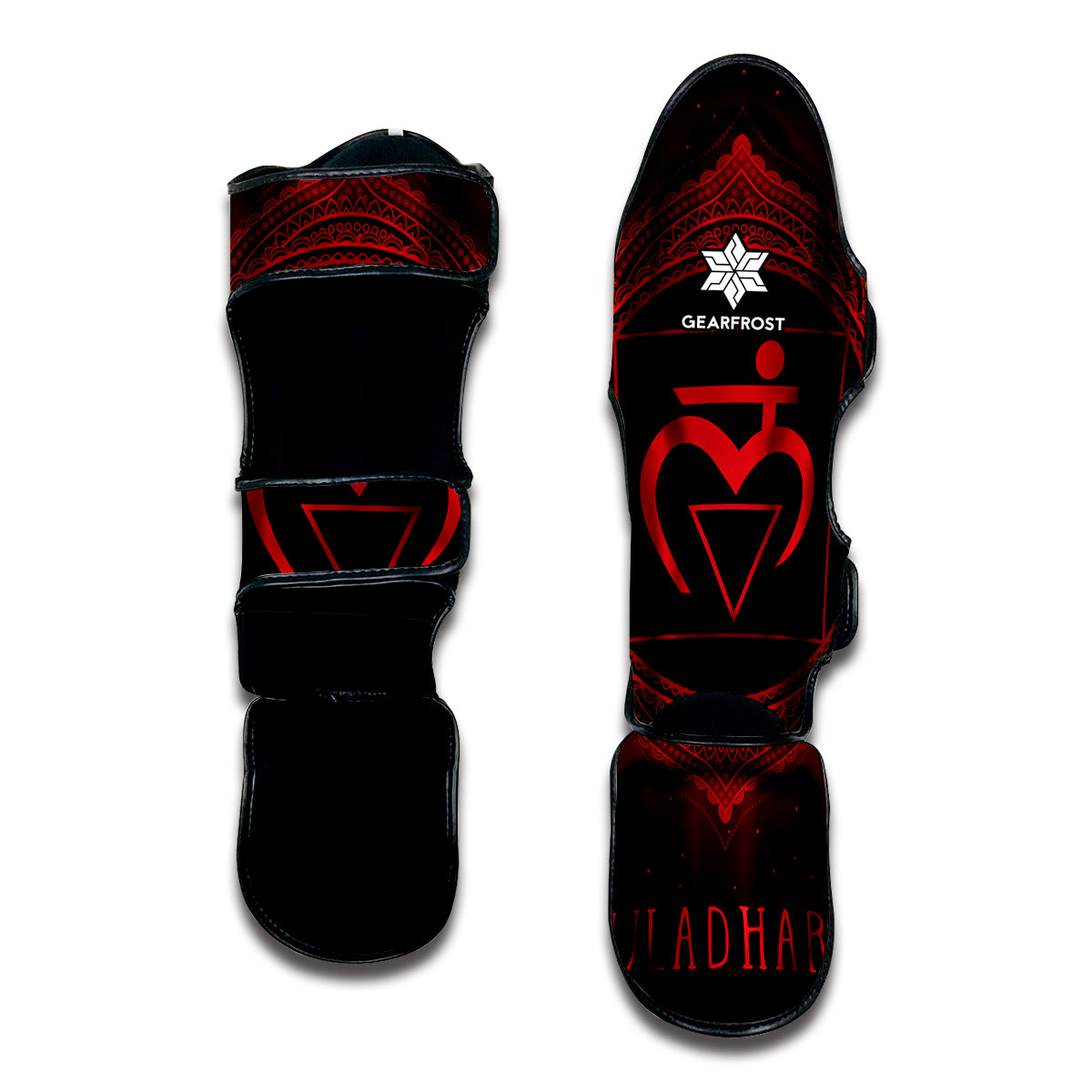 Muladhara Chakra Symbol Print Muay Thai Shin Guard