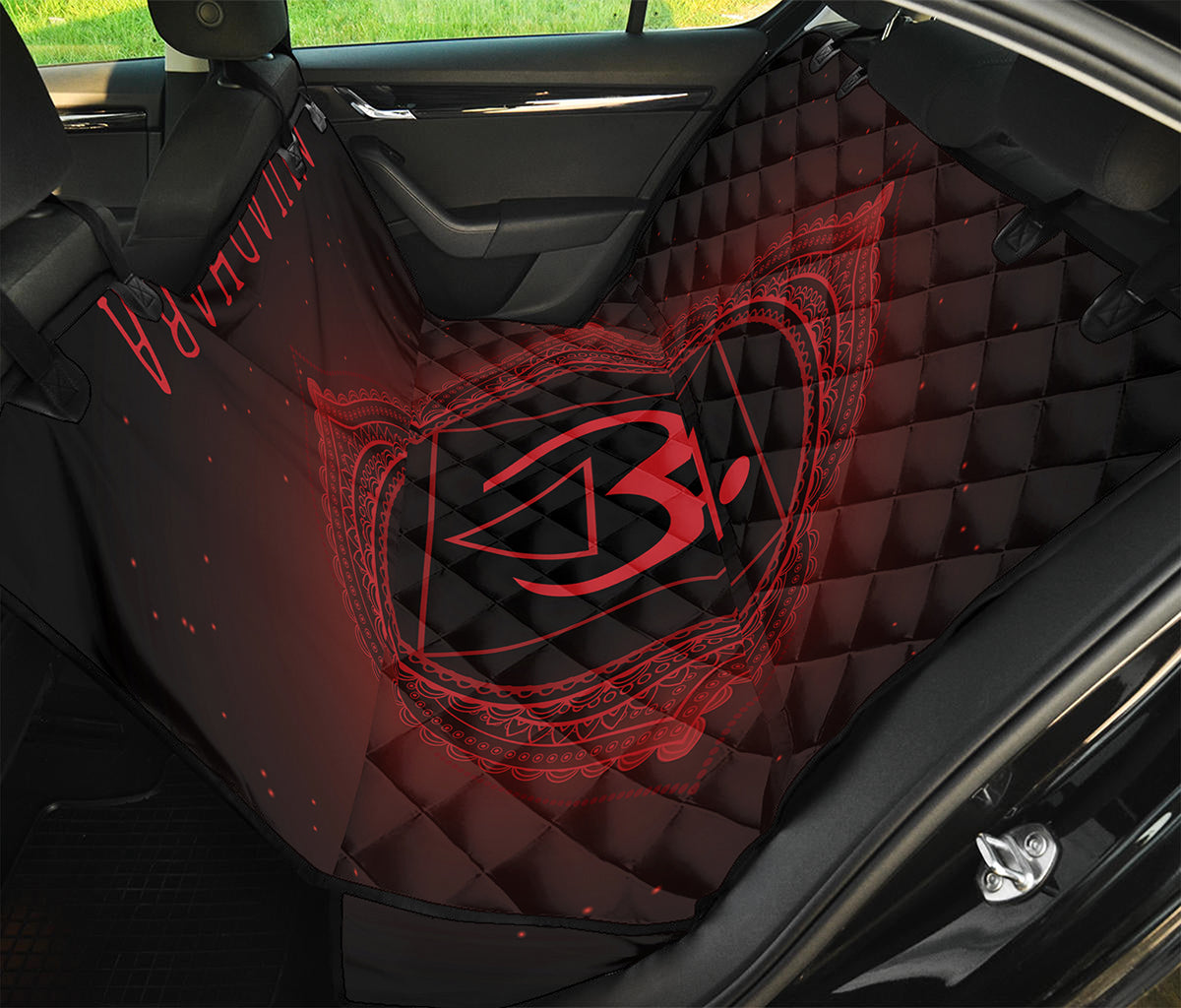 Muladhara Chakra Symbol Print Pet Car Back Seat Cover