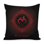 Muladhara Chakra Symbol Print Pillow Cover