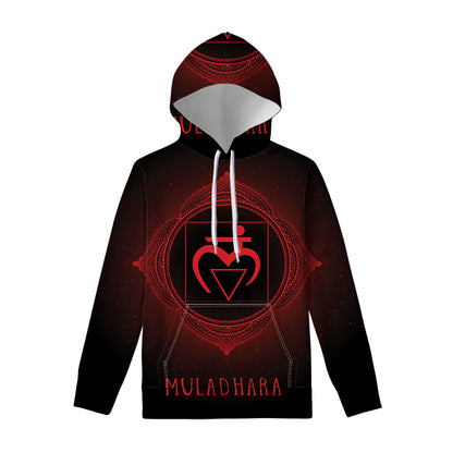 Muladhara Chakra Symbol Print Pullover Hoodie